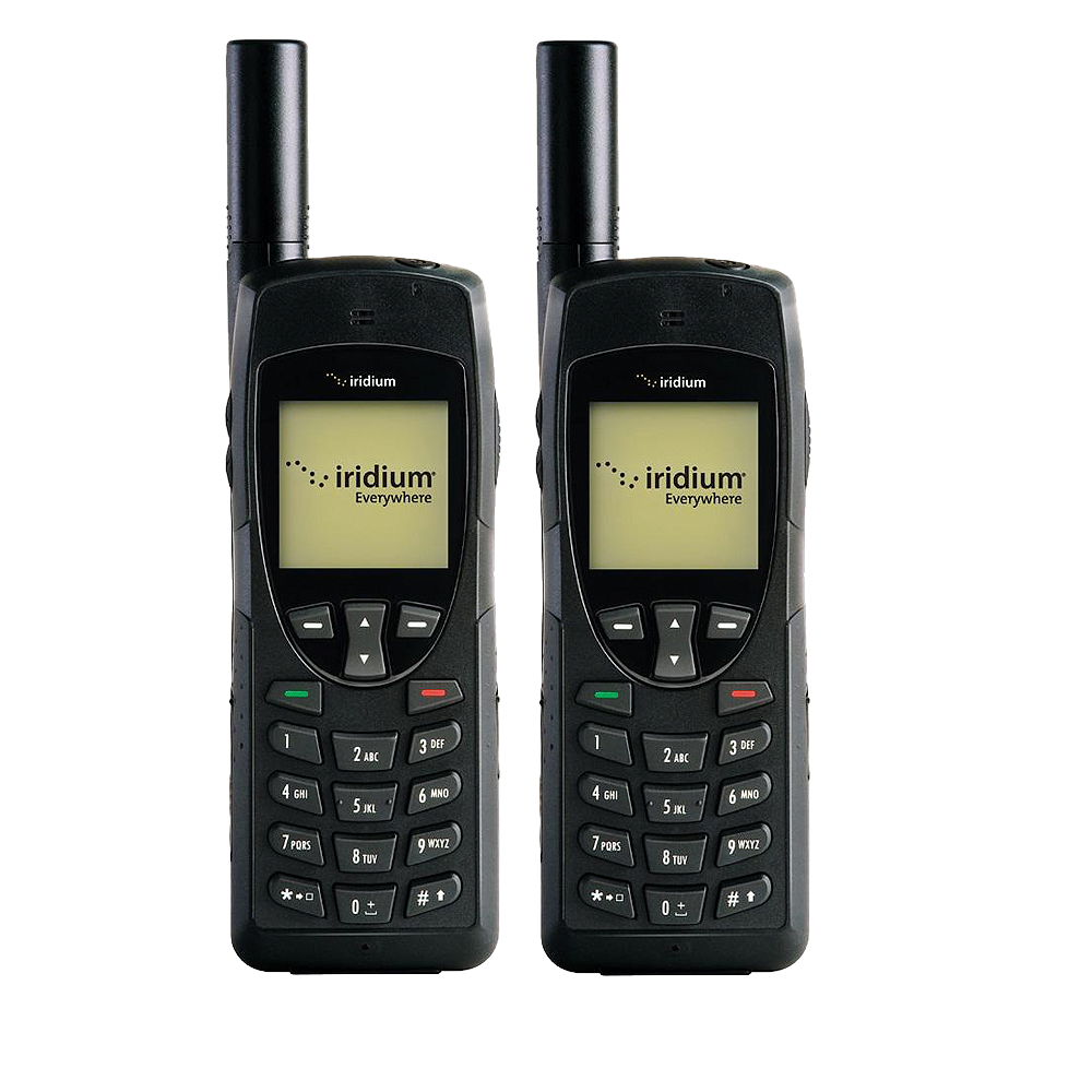2 Iridium 9555 Satellite Phones + 300 Minutes or Texts